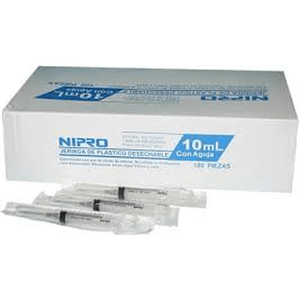 Jeringa Descartable Nipro 10Cc Aguja 21G1 12 Unidad