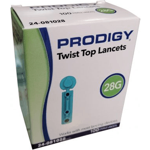 Lancetas Prodigy 28G  100 Un