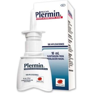 Plermin 50 Mcg Suspension Para Inhalacion Nasal  Frasco 10 Ml