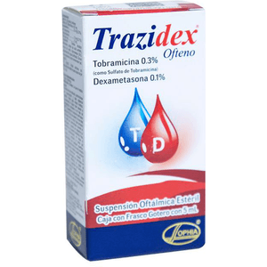 Trazidex Ofteno Tobramicina Deametasona Gotas Oftal 5 Ml