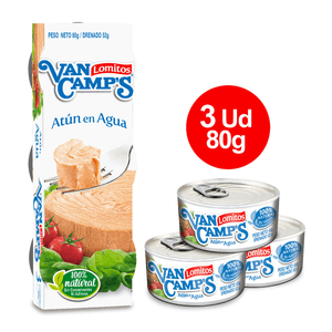 Atun En Agua Van Camps 80Gr Tapa Easy Op
