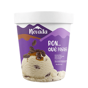 HELADO NEVADA RON C PASAS 1/4 GL