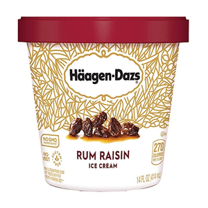 Helado  Haagen Dazs Ron Con Pasa 16Oz