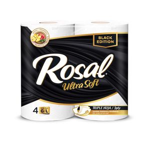 Papel Higienico Rosal Black 290H 3P 12X4