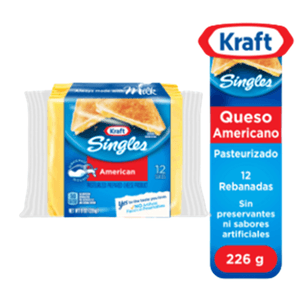 Queso Kraft  Americano 12 Rebanadas