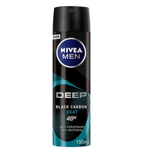 Desodorante Nivea  Spray Deep  Black Carbon 150Ml