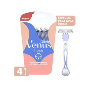 Maquina Para Afeitar Gillette Venus intima 4 Pzas