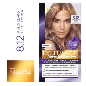 Tinte Excellence  812 Rubio Claro Cenizo Perla