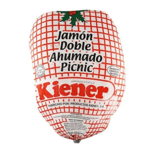 Jamon Kiener Pinic Doble Ahumado Con Hueso Por Media Libra