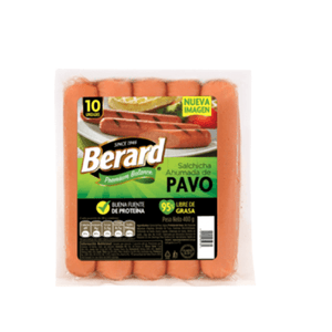 Salchicha Berard Ahumado De Pavo 400 G