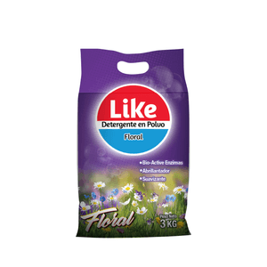 Detergente Polvo Like Floral 3 KG