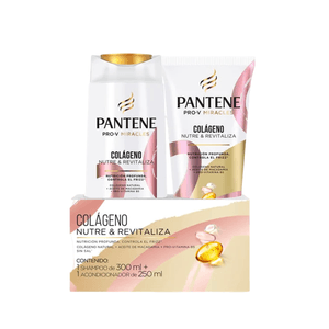 Shampoo Nutritivo Y Acondicionador Pantene Pantene ProV Miracles Colageno Nutre Y Revitaliza 300 Ml 250 M