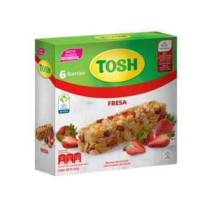 Cereal Barra Tosh Trozos De Fresa 138 G