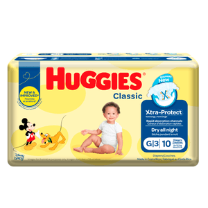 Pañales Huggies Classic Regular Etapa 3/G 10U