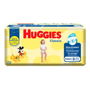 Pañales Huggies Classic Regular Etapa 5/XXG 8U