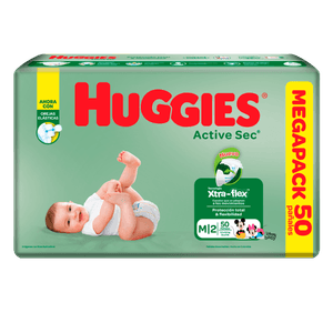 Pañales Huggies Active Sec Etapa 2/M 50U