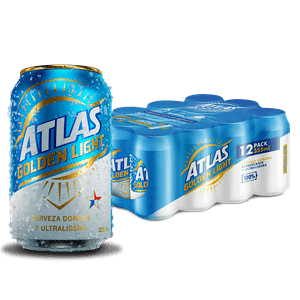 12 Pack Cerveza Pack Atlas Golden Light 4260 ML Lata