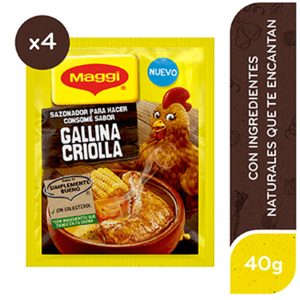 MAGGI Gallina Criolla Sazonador Sobre 10g 4 Unidades