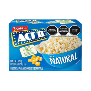 Palomitas Para Microondas Act Ii Sabor Natural 3 PK