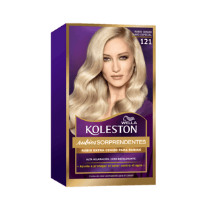 Kit Tinte Para El Cabello Koleston Wella Rubio Cenizo 121