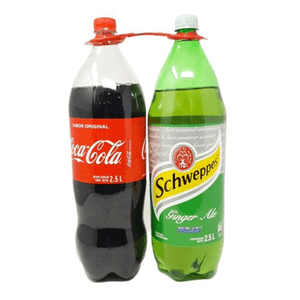 Soda Coca Cola +  Ginger Ale   2500 Ml 2 Pack