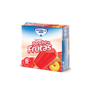 Paleta Sabor A Ponche De Frutas Estrellaazul 6 Pack