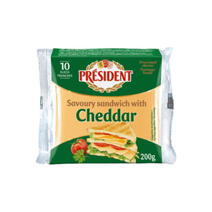 Lonchas Queso Cheddar President 200 GR