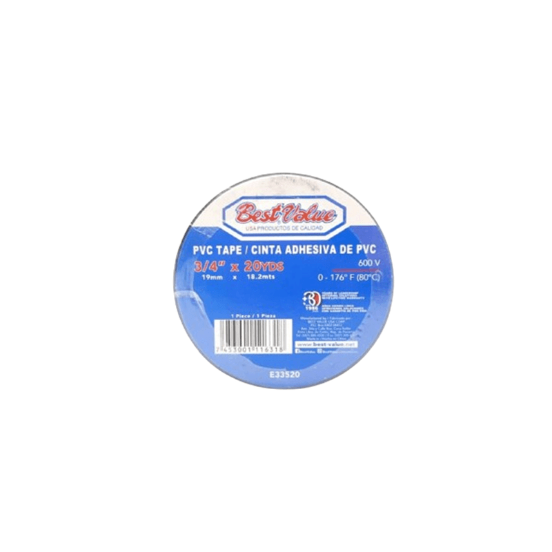 Tape-Electrico-Bestvalue-Ferret-B-V-20-Yds-Negro-7453001116318