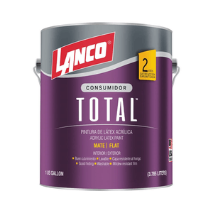 Pintura De Latex Acrilica Lanco Gris Total 1 GL