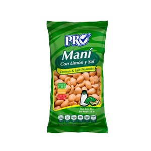 Bolsa De Mani Pro Limon Y Sal 80 G