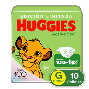 Pañales Huggies Active Sec Etapa 3/G 10U