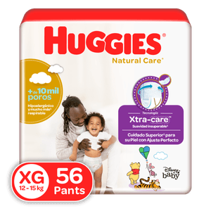 Pañales Huggies Natural Care Pants Etapa 4/XG 56U