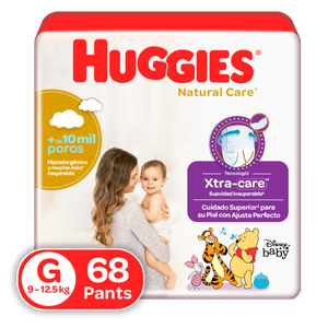 Pañales Huggies Natural Care Pants Etapa 3/G 68U