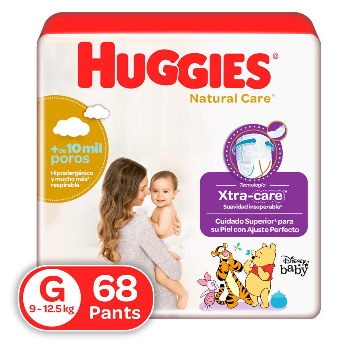 Pañales para Bebé HUGGIES Natural Care Primeros 100 Días Paquete 20un