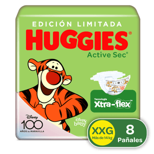 Pañales Huggies Active Sec Etapa 5/XXG 8U