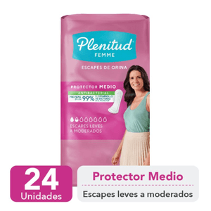 Protectores para Incontinencia Urinaria Plenitud Femme 24U