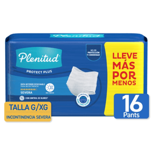 Ropa Interior Desechable Adulto Plenitud Protect Plus G/XG 16U