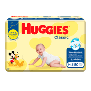 Pañales Desechables Huggies 50 Und Classic Jumbo Talla M