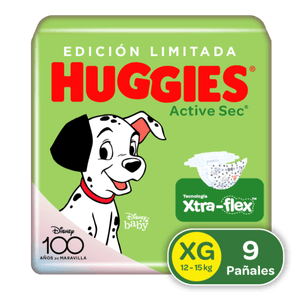 Pañales Huggies Active Sec Etapa 4/XG 9U