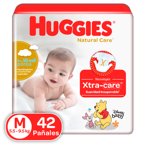 Pañales Huggies Natural Care Etapa 2/M 42U