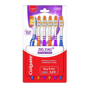 Cepillo Zigzag Antibacterial Colgate 6 Pack