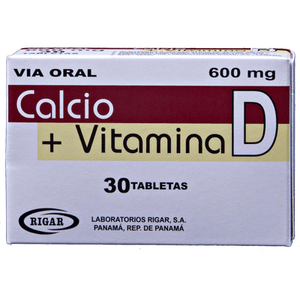 Rigar Calcio 600 Mg /Vit D X Un