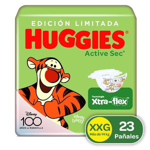 Pañales Huggies Active Sec Etapa 5/XXG 23U