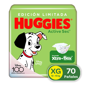 Pañales Huggies Active Sec Etapa 4/XG 70U