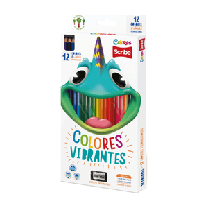 Lapices De Colores Triangular Scribe 12 Colores