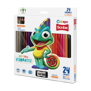 Lapices De Colores Triangular Scribe 24 Colores