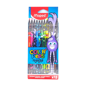 Lapices De Colores Monster Maped 12 Colores