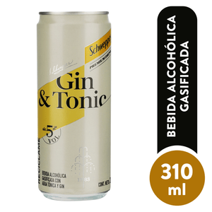 Gin Tonic Sleek Schweppes En Lata 310 ML