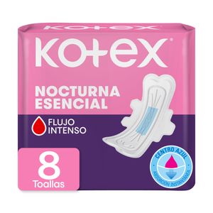 Toallas Femeninas Kotex Esencial Nocturna 8U