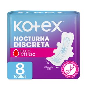 Toallas Femeninas Kotex Día y Noche Nocturna 8U